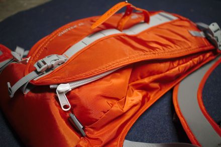 The Mountain Hardware Chuter 15, with added zippers and stitching